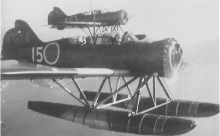 A Yokosuka E14Y floatplane, the type flown by Nobuo Fujita in 1942